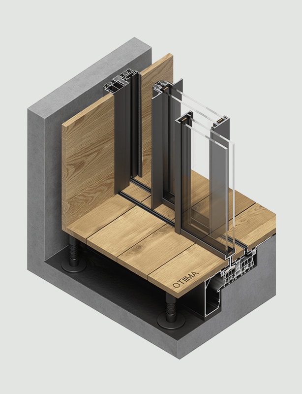 Casa 1615. Sistema Otiima Drain para ventanales y cierres de línea delgada. NordEst Arquitectura | Alumilux